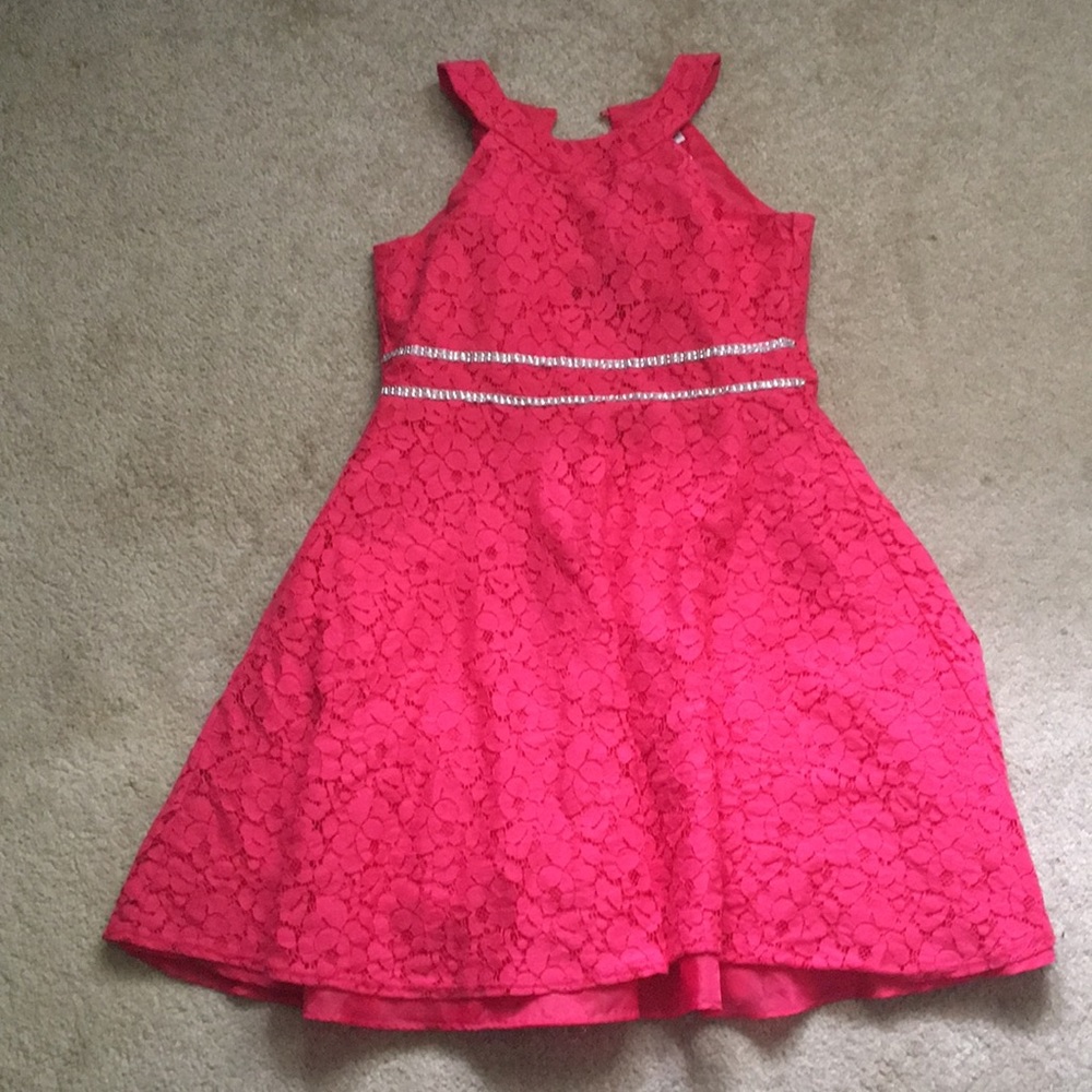 Emily west pink rose dress